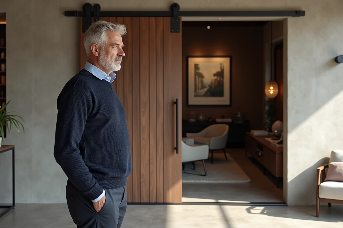 Homme pensif près d